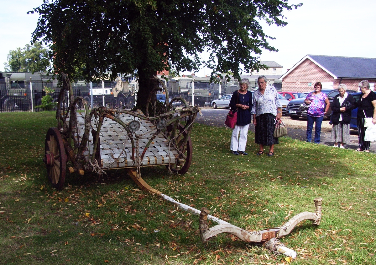 An accurately reproduced full-sized chariot as used in the races.